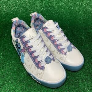 Disney Lilo & Stitch Low Top White Lace Up Comfort Sneakers Women's Size 6